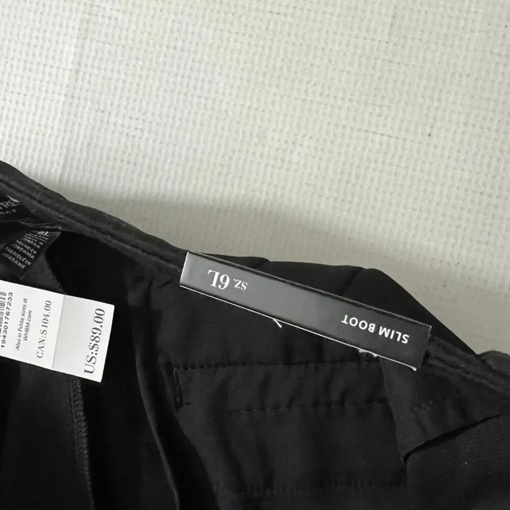 White House Black Market Comfort Stretch Slim Boot Pants Size 6L LONG NEW